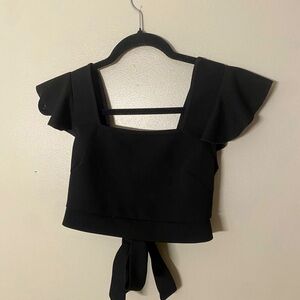 Black fancy tank top, size small.